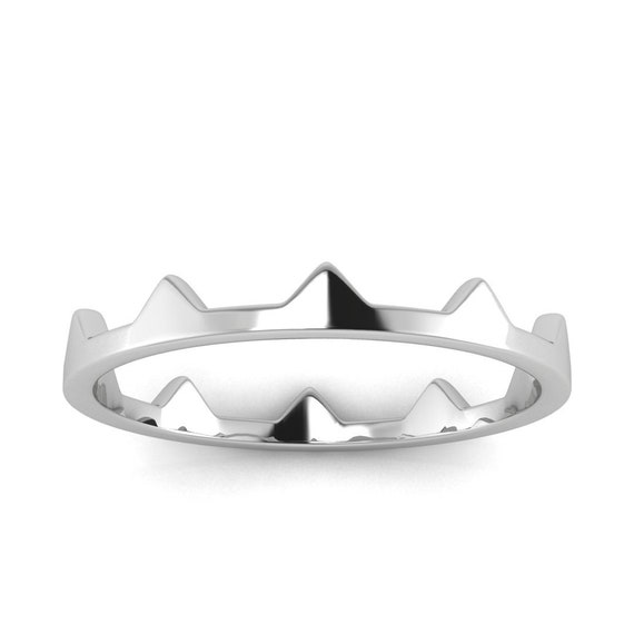 Icebox - Crown Diamond Ring 14k Solid Gold 0.70ctw