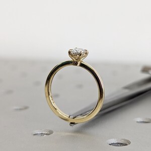 0.5ct Oval Lab Diamond 14K Yellow Gold Solitaire Promise Ring