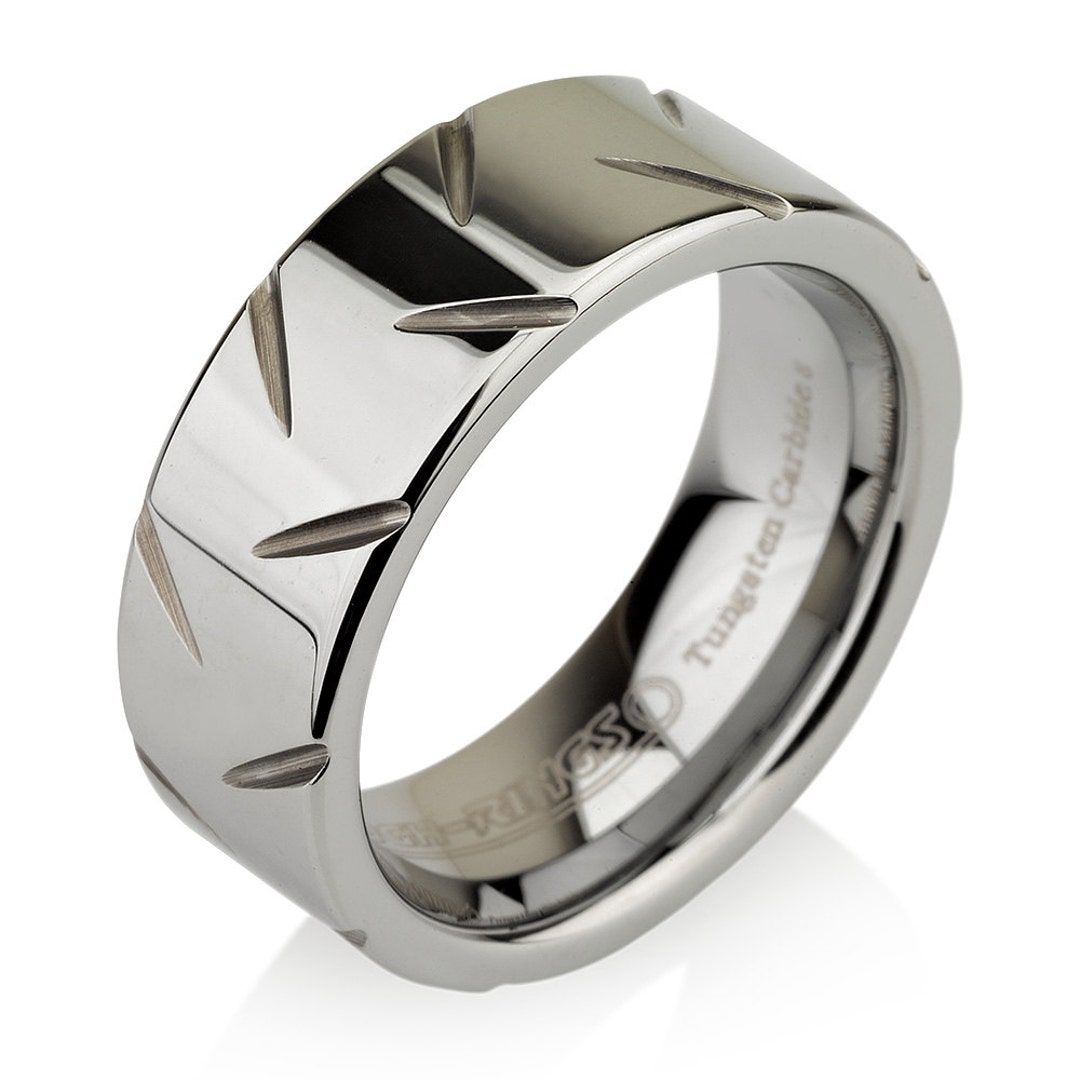 Tungsten Wedding Bandsmens Ringmens Wedding Bandstungsten - Etsy