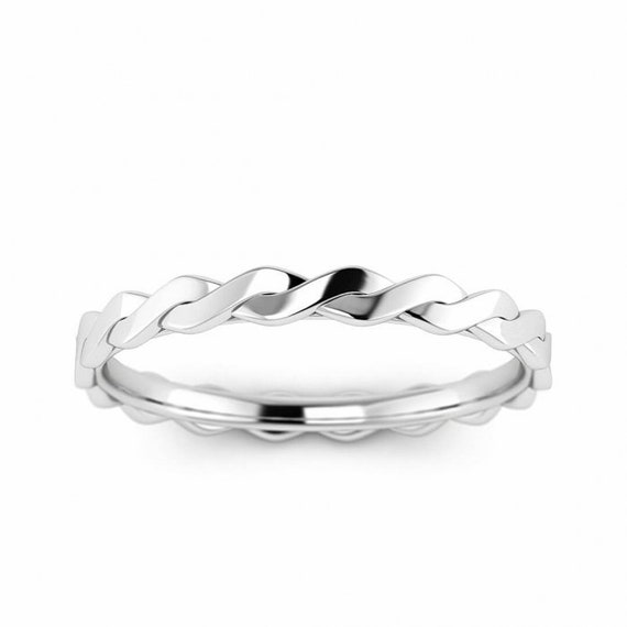 14k White Gold Deja Infinite Loop Ring Infinity Loop Promise