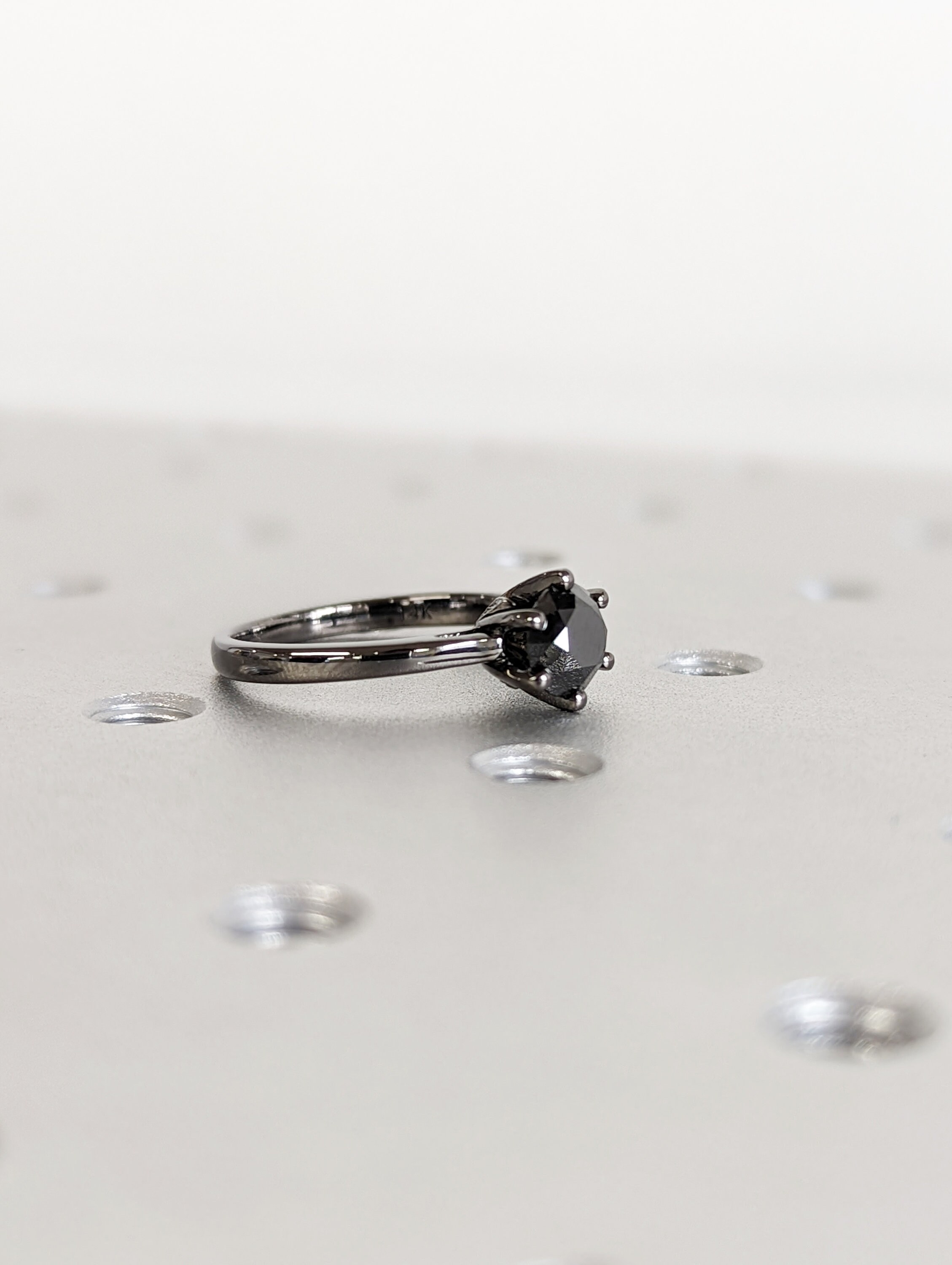 Vintage Engagement Black Diamond Ring, Black Gold Ring, Promise Ring ...
