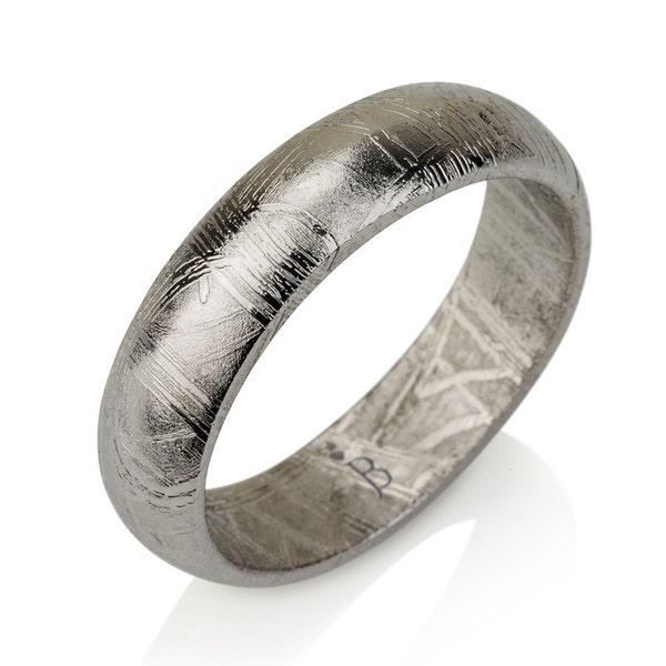 TE KOOP - Meteor Ring 'Root of Happiness' - Meteoriet Ring - Natuurlijke Meteoriet Ring - Meteoriet Band - Meteoriet Ring - Gibeon Meteoriet