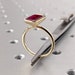 Bezel Set Ruby Ring 14K Solid Yellow Gold Gemstone Engagement Ring for ...