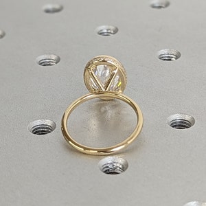 Diamond Hidden Halo Yellow Gold Engagement Ring