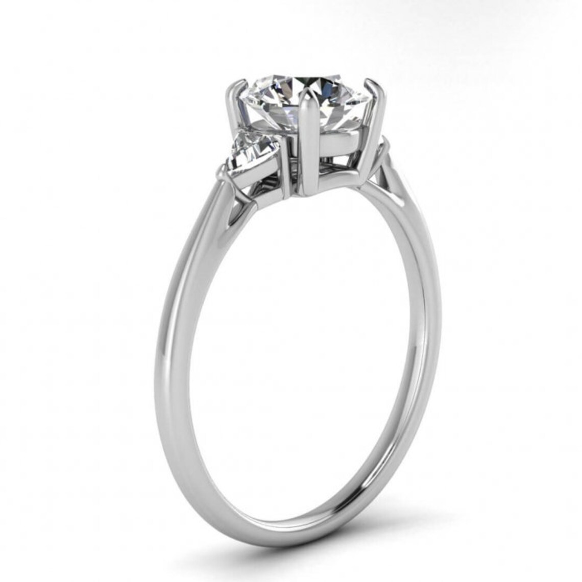 Raw Salt and Pepper Diamond Ring White Gold Salt and Pepper Etsy