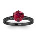 14k Rose Gold Corinne Scrollwork Engraving Ruby Ring, Wave Engraving ...