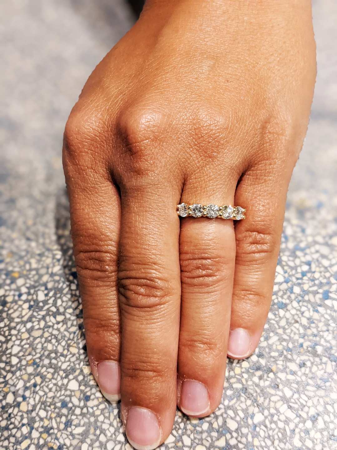 Five stone anniversary ring sale