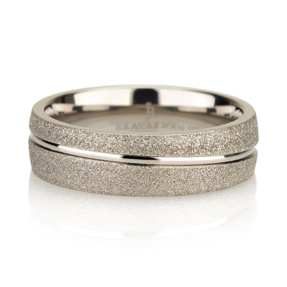 Braverman Titanium Diamond Finish Great Looking Wedding Ring 6mm