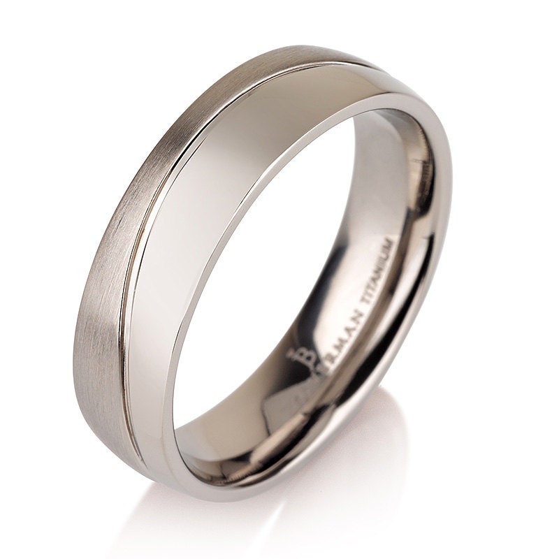 Braverman Curved Wedding Ring Wedding Band Titanium Half - Etsy