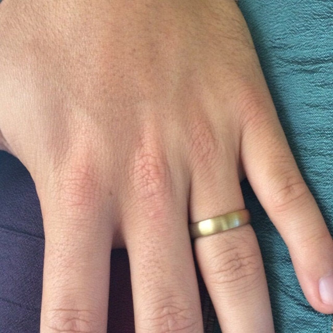 Rare Tungsten Ring Mens Wedding Band, Mm, Yellow Gold Tungsten