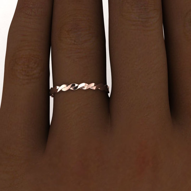 14k Rose Gold Deja Infinite Loop Ring Infinity Loop Promise - Etsy