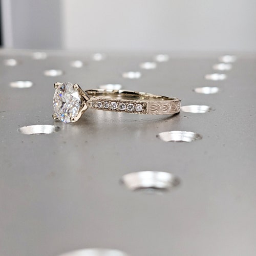 Vintage Diamond 14K Gold Engagement Ring Etsy