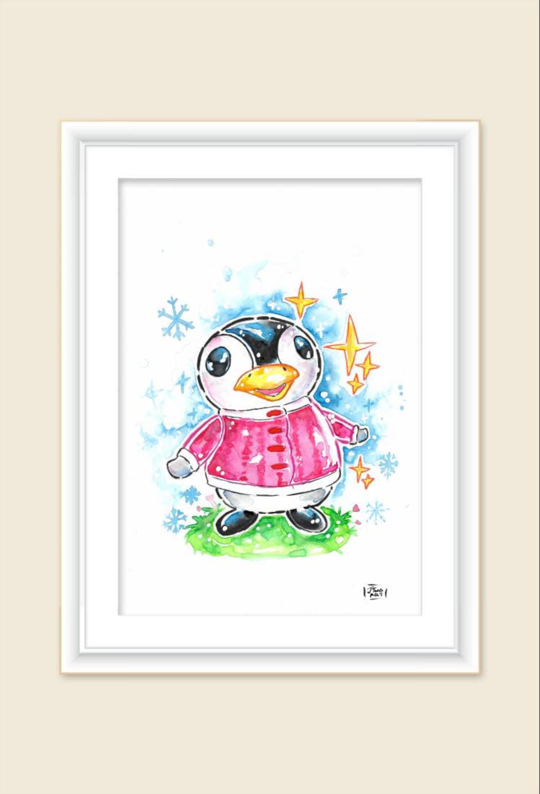AURORA Watercolor Painting ACNH Animal Crossing Fan-art by - Etsy