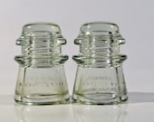 Hemingray 17 Insulators Clear Glass Made in USA Telephone Telegraph from the 1940s
