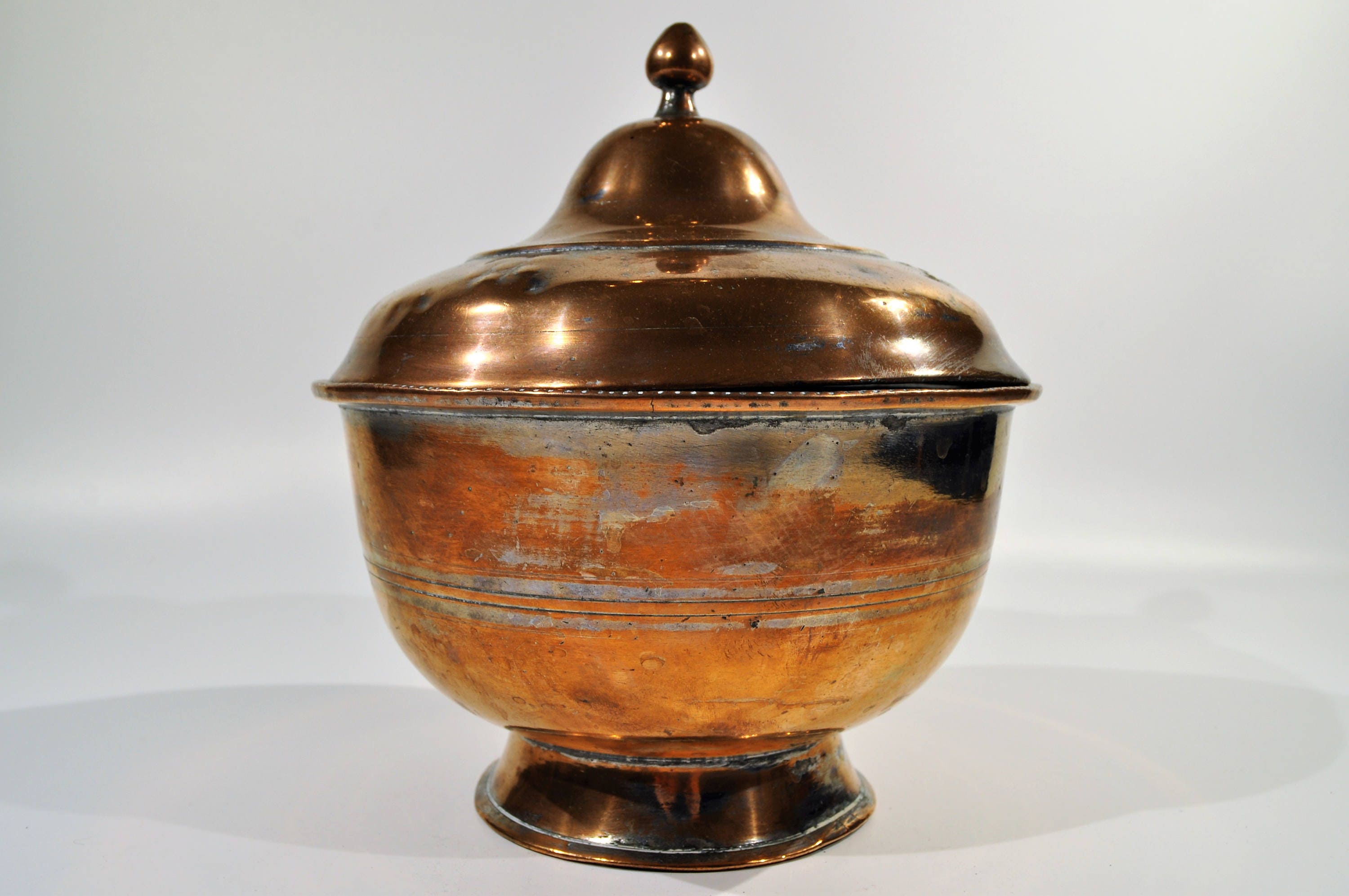 Handmade Copper Nut Bowl With Lid - Islamic Arabic Design - Etsy
