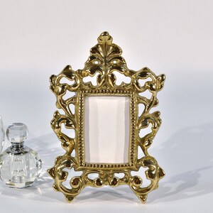 Vintage Filigree Ornate Brass Frame/Victorian Style Picture Frame