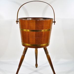 Sewing Craft Bucket /Firkin or sugar bucket/rustic bucket/ Primitive Rustic French country Barrel/Mesquite Bucket/Spa Bucket