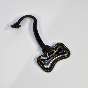 Dooney & Bourke &quot;Scottie&quot; Dog Bone Hang Tag Fob Leather Strap/Bag Charm /Dooney and Bourke  Accessories