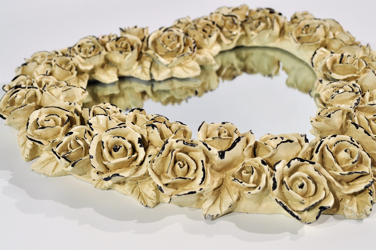 Mirror Vintage Decoline New York Heart Rose/ Heart Shaped Etsy