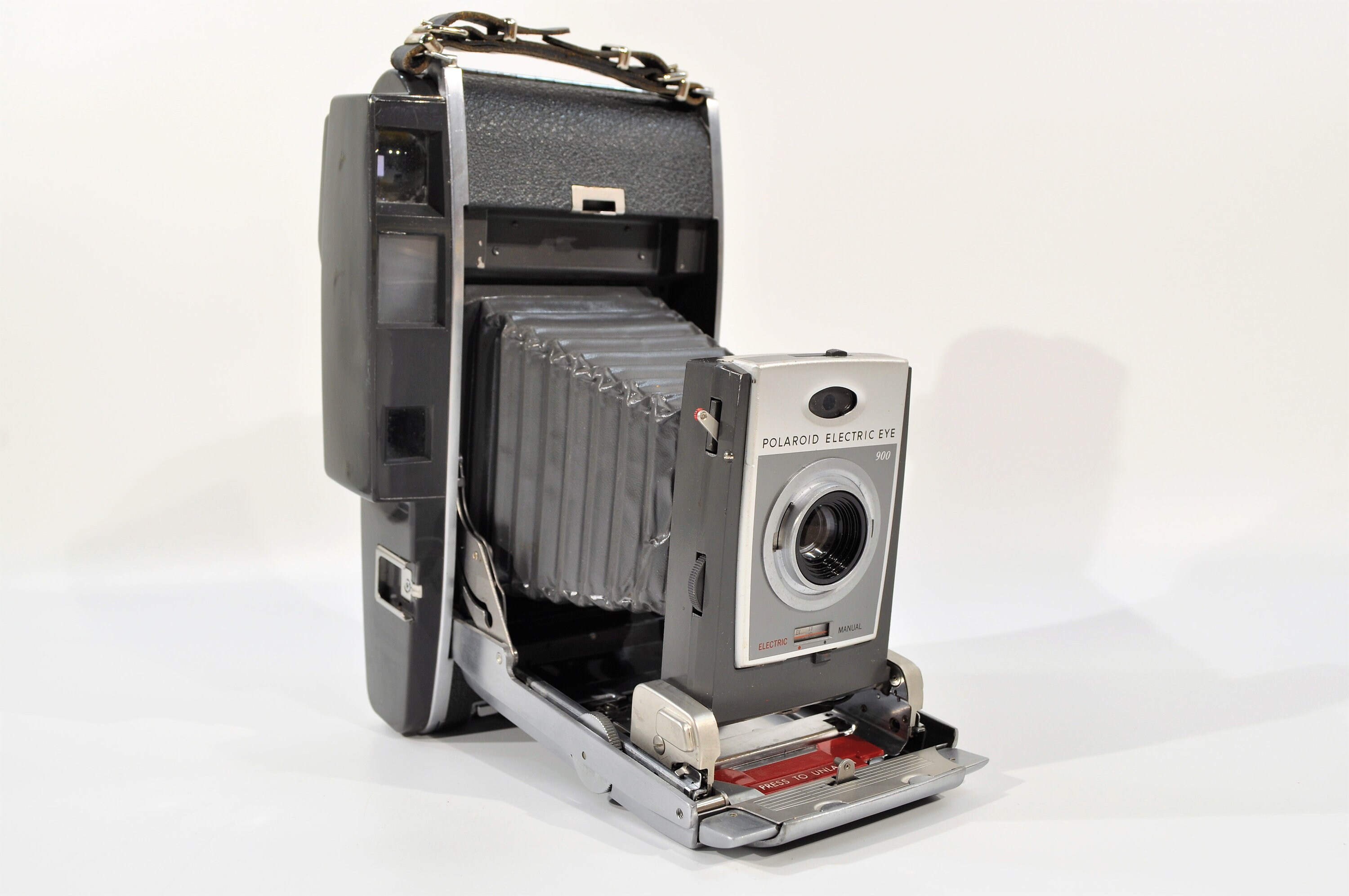 bureau Reclame Gestaag Vintage Polaroid Land Camera 900-electric Eye With Accessories - Etsy