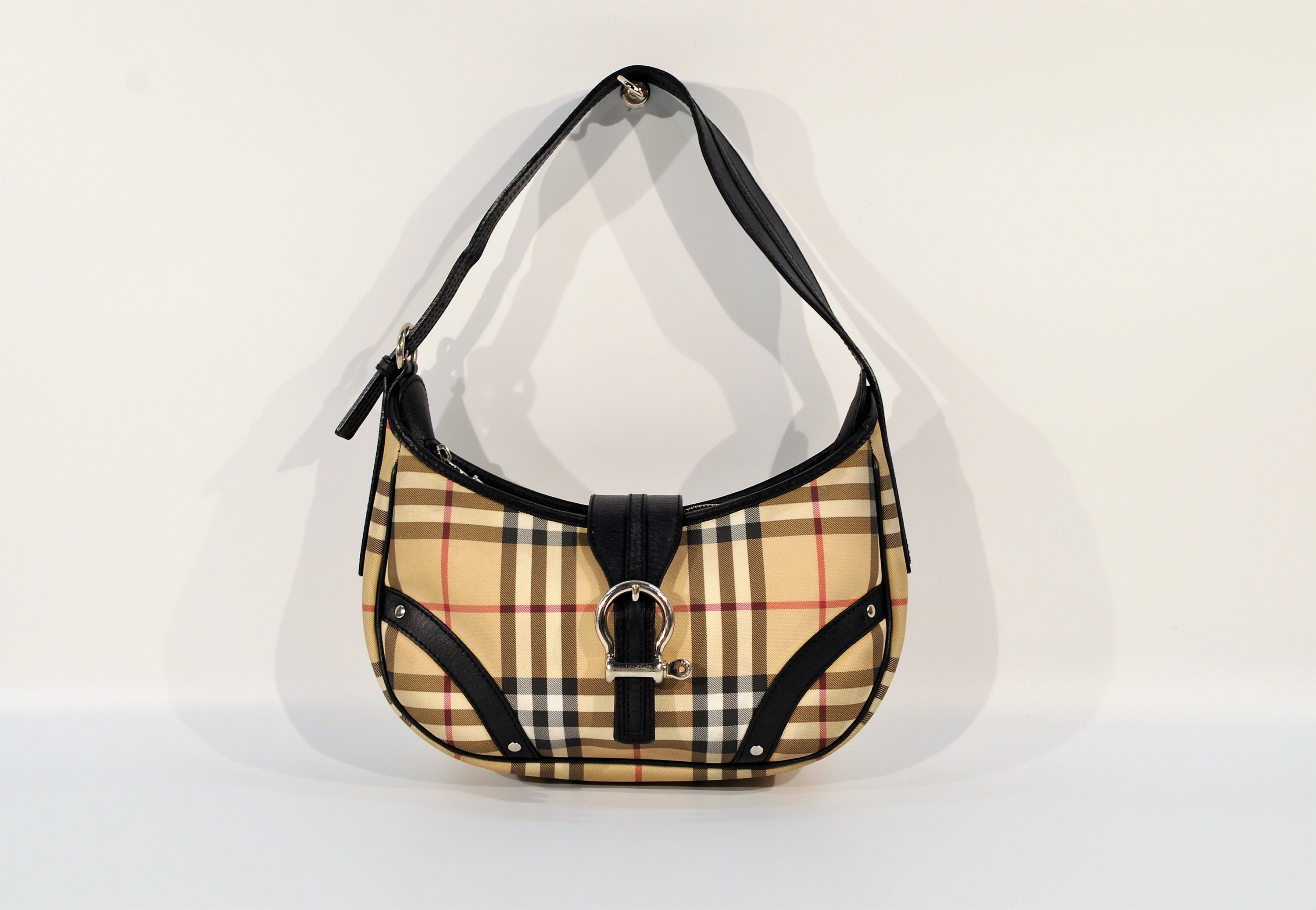 Burberry Nova Check Shoulder Bag Made in Italy /Vintage Burberry Classic  shoulder bag/ hobo bag