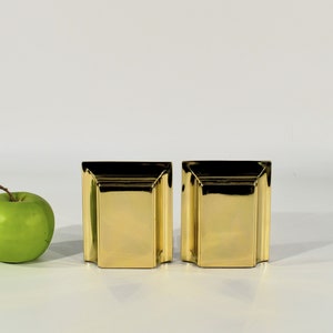Mid Century Lackierte Messing Buchstützen