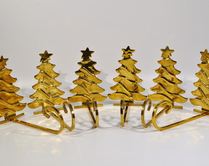 8 Total of Heavy Solid Brass Christmas Stocking Holder/6 Pc Etsy