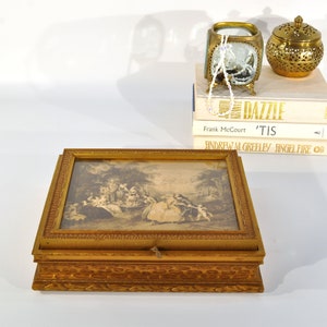 Victorian Jewelry Box/Paris apartment decor/French Victorian Vanity Decor