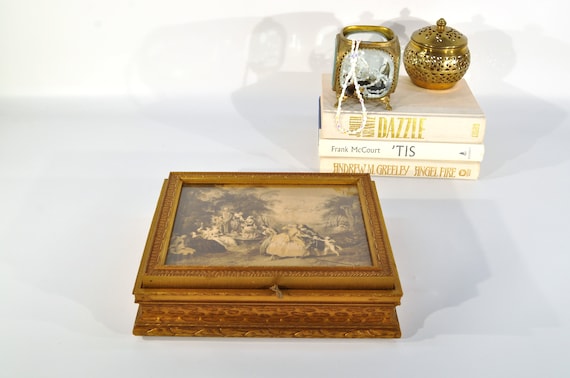 Victorian Jewelry Box/Paris apartment decor/French Victorian Vanity Decor