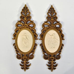 Filigree Ornate Plaques /Cameo Victorian Style Wall Frames
