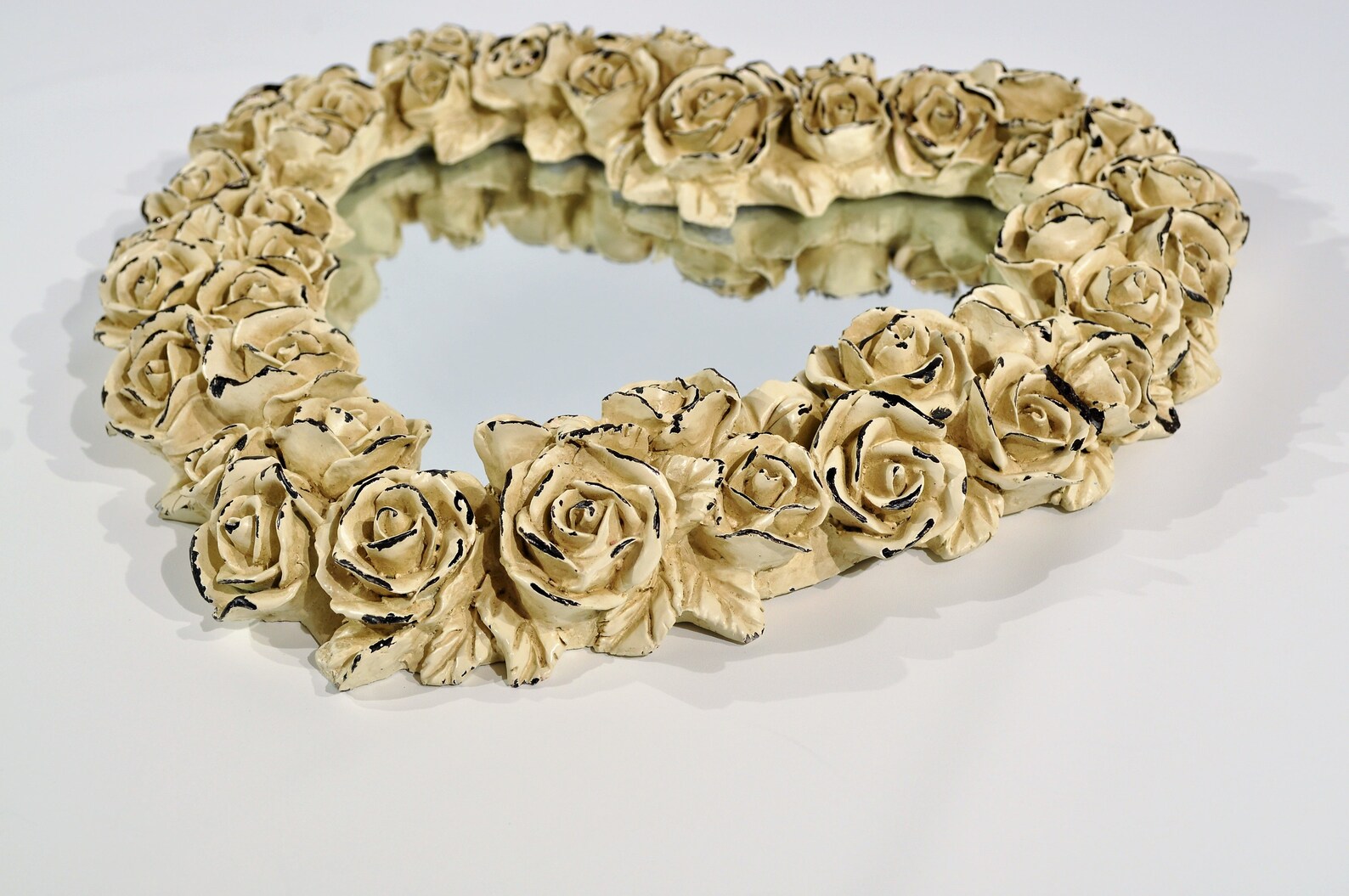 Mirror Vintage Decoline New York Heart Rose/ Heart Shaped Etsy