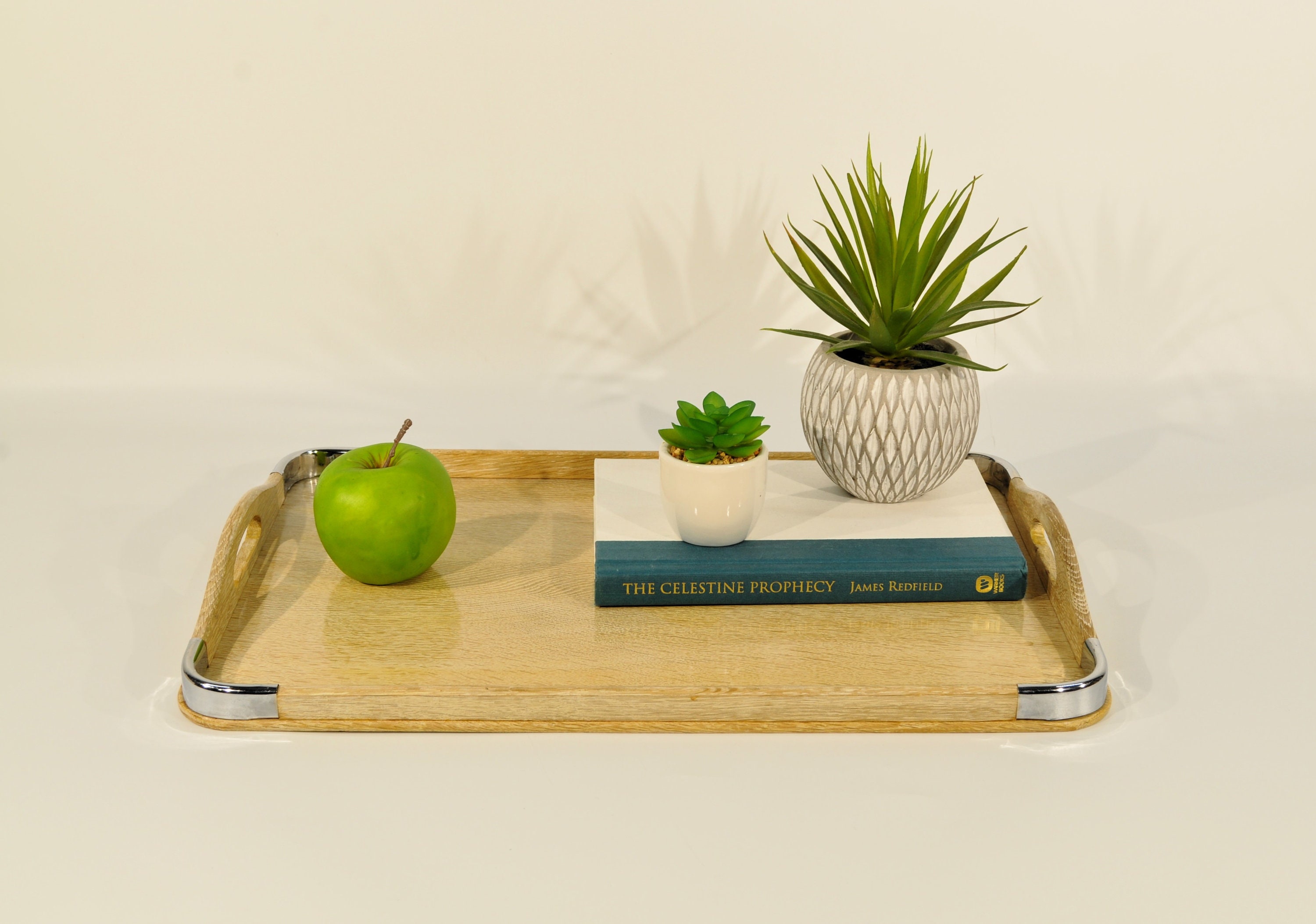 Mid Century Teak Wood Tray With Metal Corners - Etsy