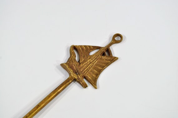 Vintage Nautical Brass Shoehorn