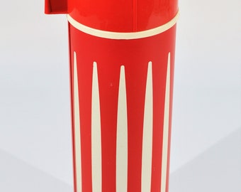 Mid Century / Retro Universal Vakuum Produkte Thermosflasche Rot und Weiß