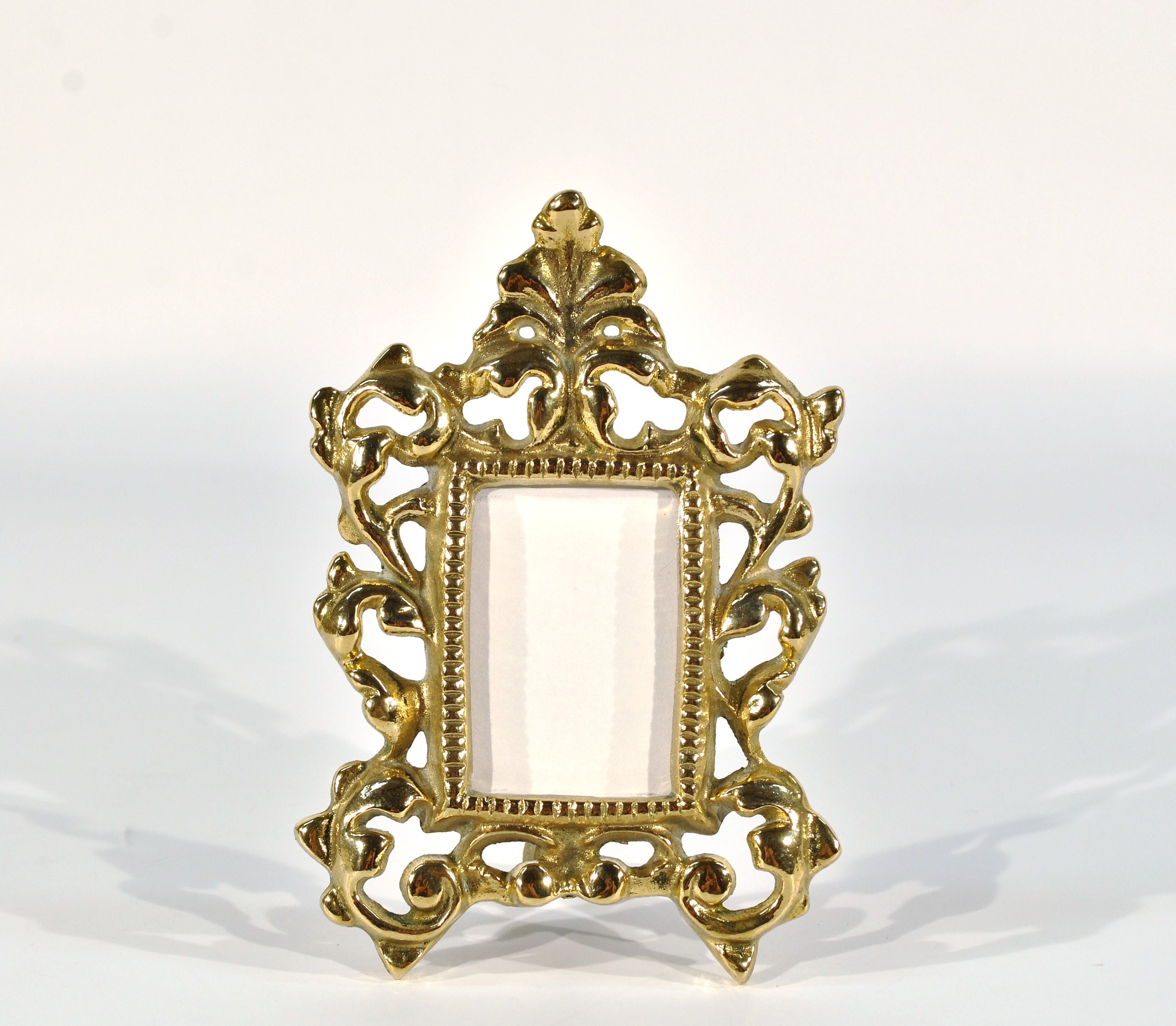 Vintage Filigree Ornate Brass Frame/Victorian Style Picture Frame