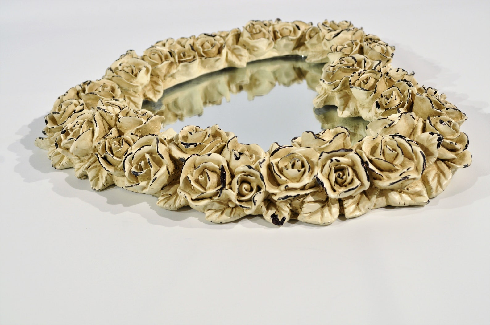 Mirror Vintage Decoline New York Heart Rose/ Heart Shaped Etsy