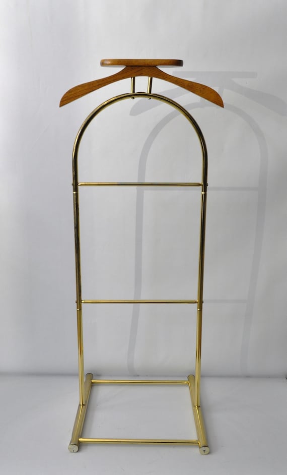 Mid century Lightweight Metal Wood Butler Valet Suit Rack clothes Hanger Etsy UK