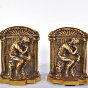 The Thinker Copper Bookends