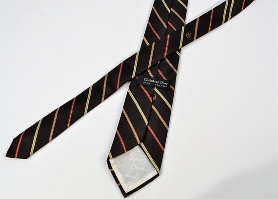 Christian Dior stripe Design Tie | Etsy