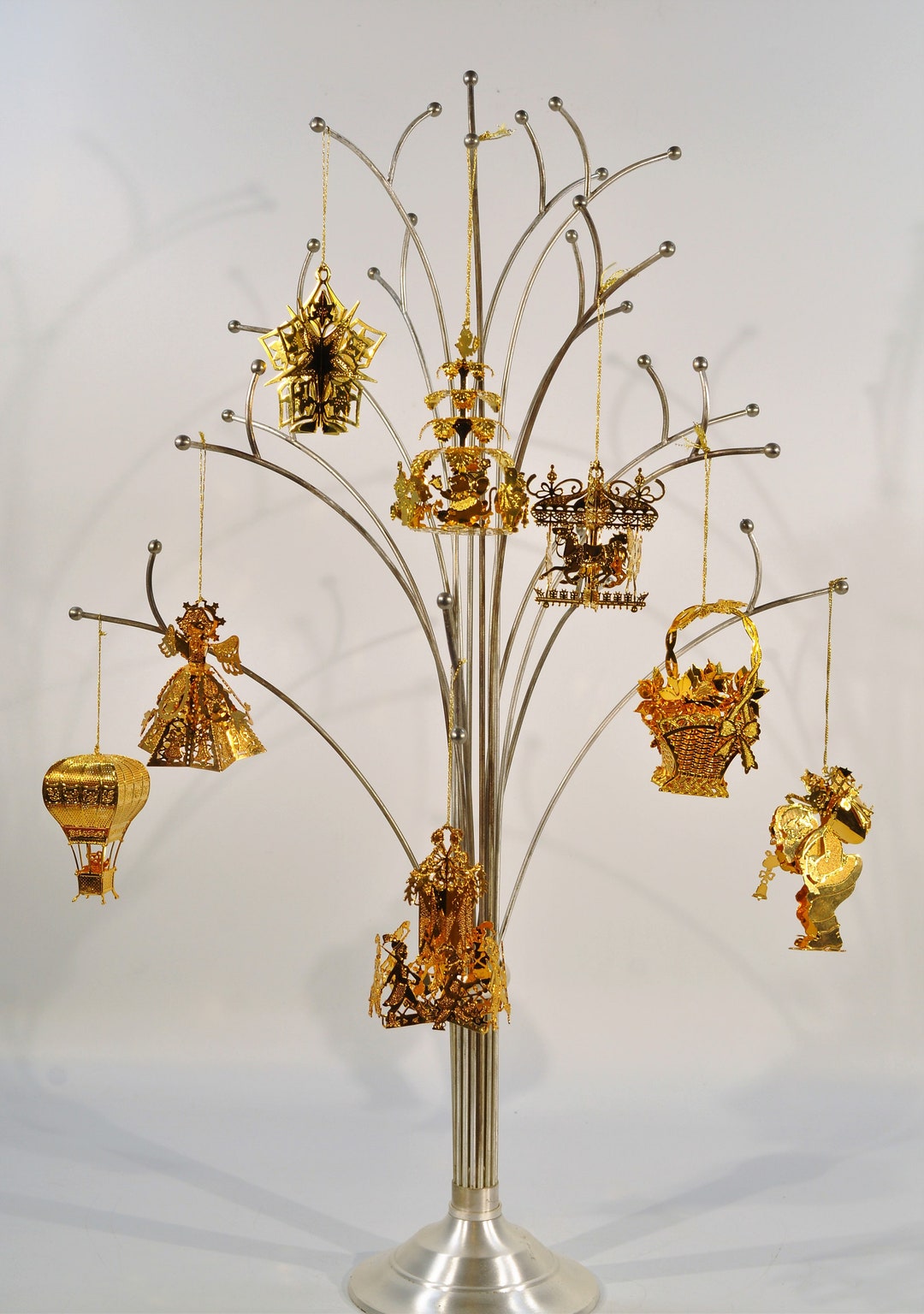 Danbury Mint Christmas Ornament 1983 Collection Set of 8 /vintage