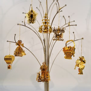 Danbury Mint Christmas Ornament 1983 Collection Set of 8 /Vintage Christmas