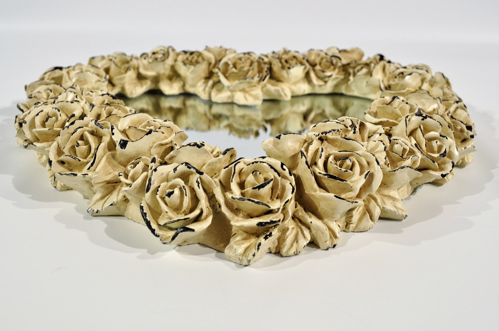 Mirror Vintage Decoline New York Heart Rose/ Heart Shaped Etsy