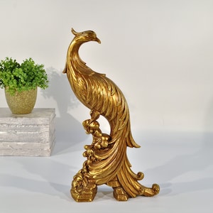 Vintage  Peacock Statue