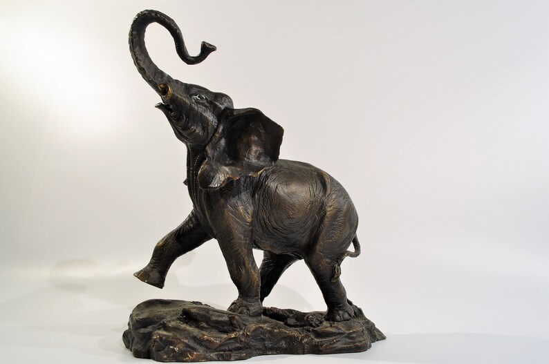 Giant of The Serengeti Franklin Mint Bronze Elephant/Elephant Etsy