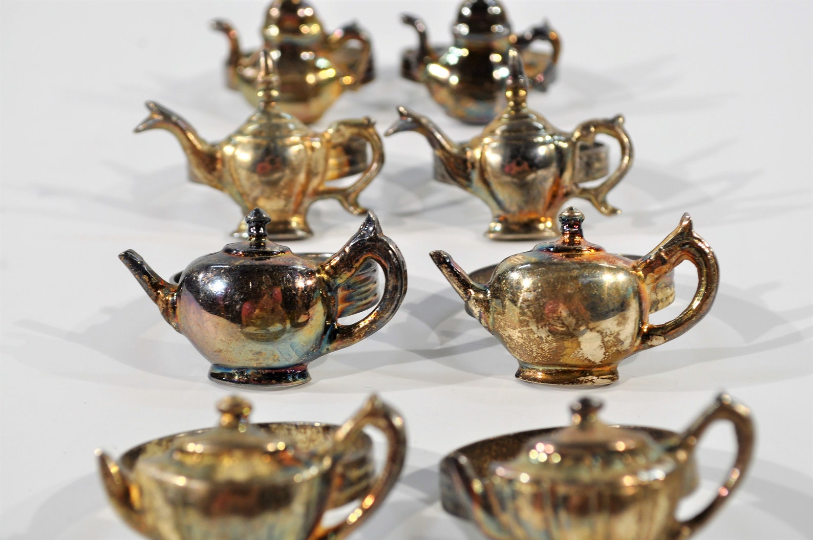 Set of 8 Teapot Napkin Rings/ Heavy Silver Plated Teapot Etsy