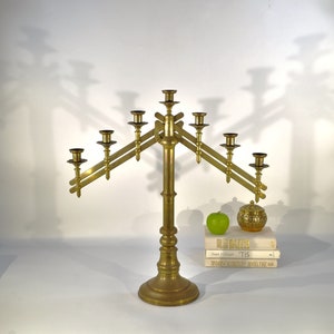 22&#39;&#39; Tall Brass 7 Arm Candelabra Candlestick Holder