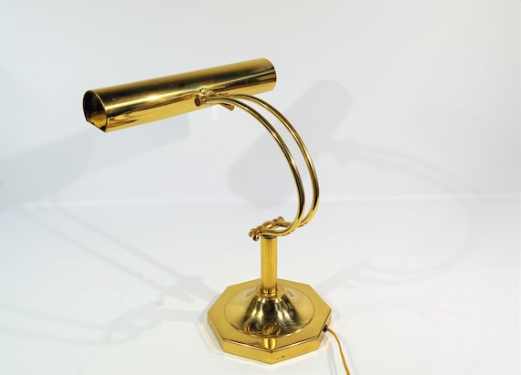 vintage brass piano desk lamp