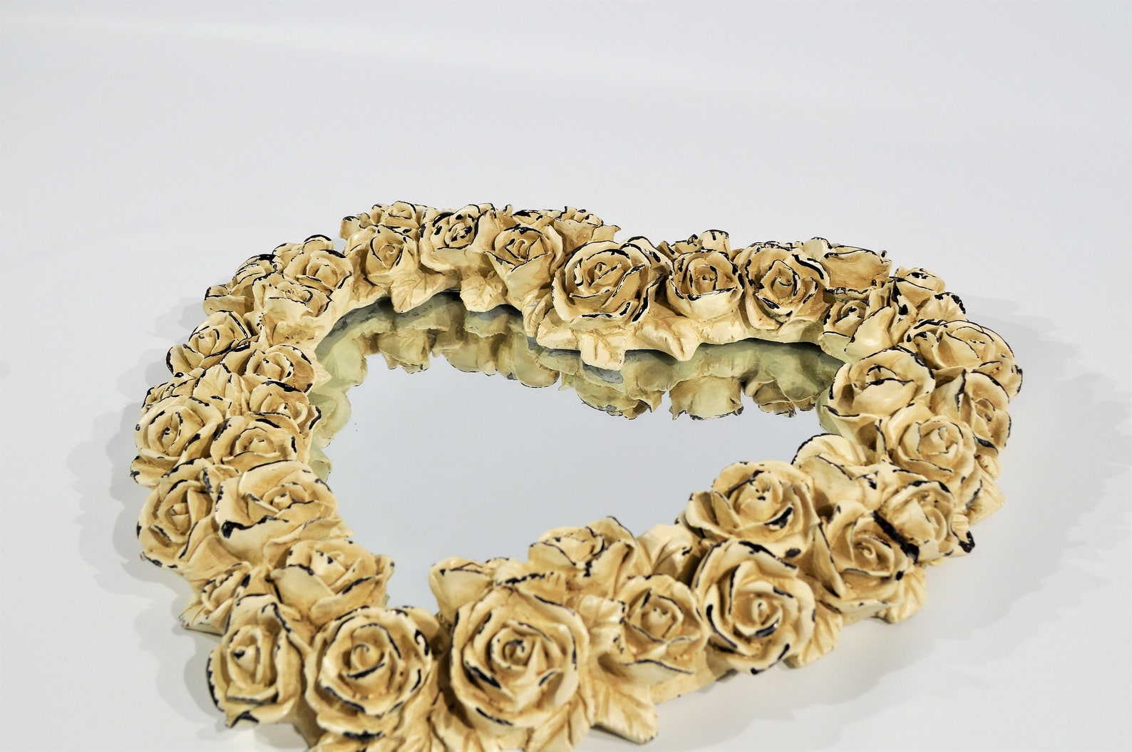 Mirror Vintage Decoline New York Heart Rose/ Heart Shaped Etsy