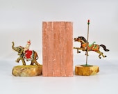 Ron Lee Clown Figurine Carousel Horse on Marble Base form 1983 vintage clown statue
