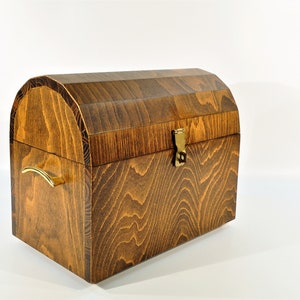 Handcrafted Wooden Chest/Treasure chest /vintage Trunk Treasure Chest